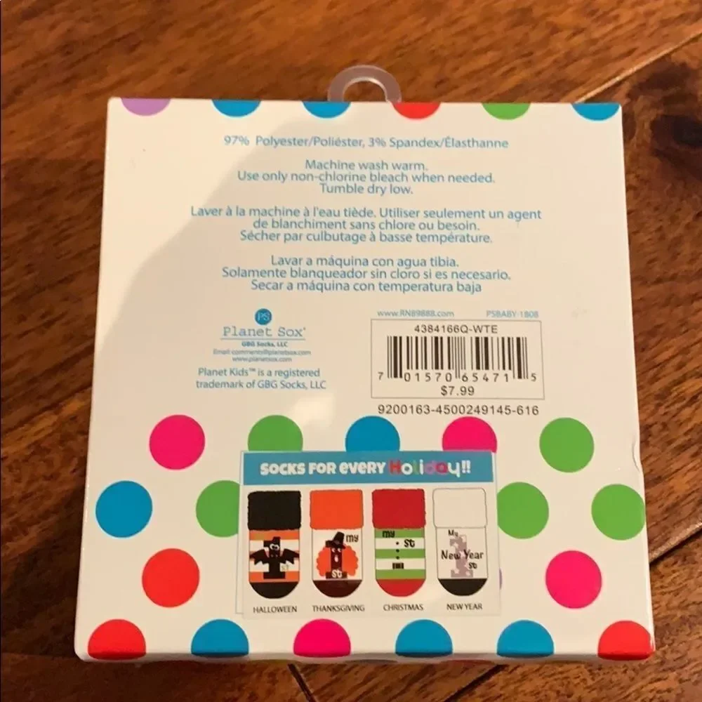 Planet Kids Socks 0-6m Baby’s First Holid…